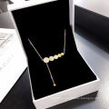 Shangjie OEM Titanium steel gold disc mother-of-pearl pendant necklace diamond nameplate necklaces